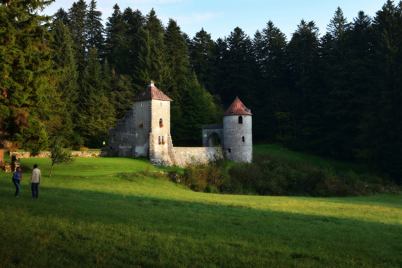 охотничий замок Schonburg в сентябре